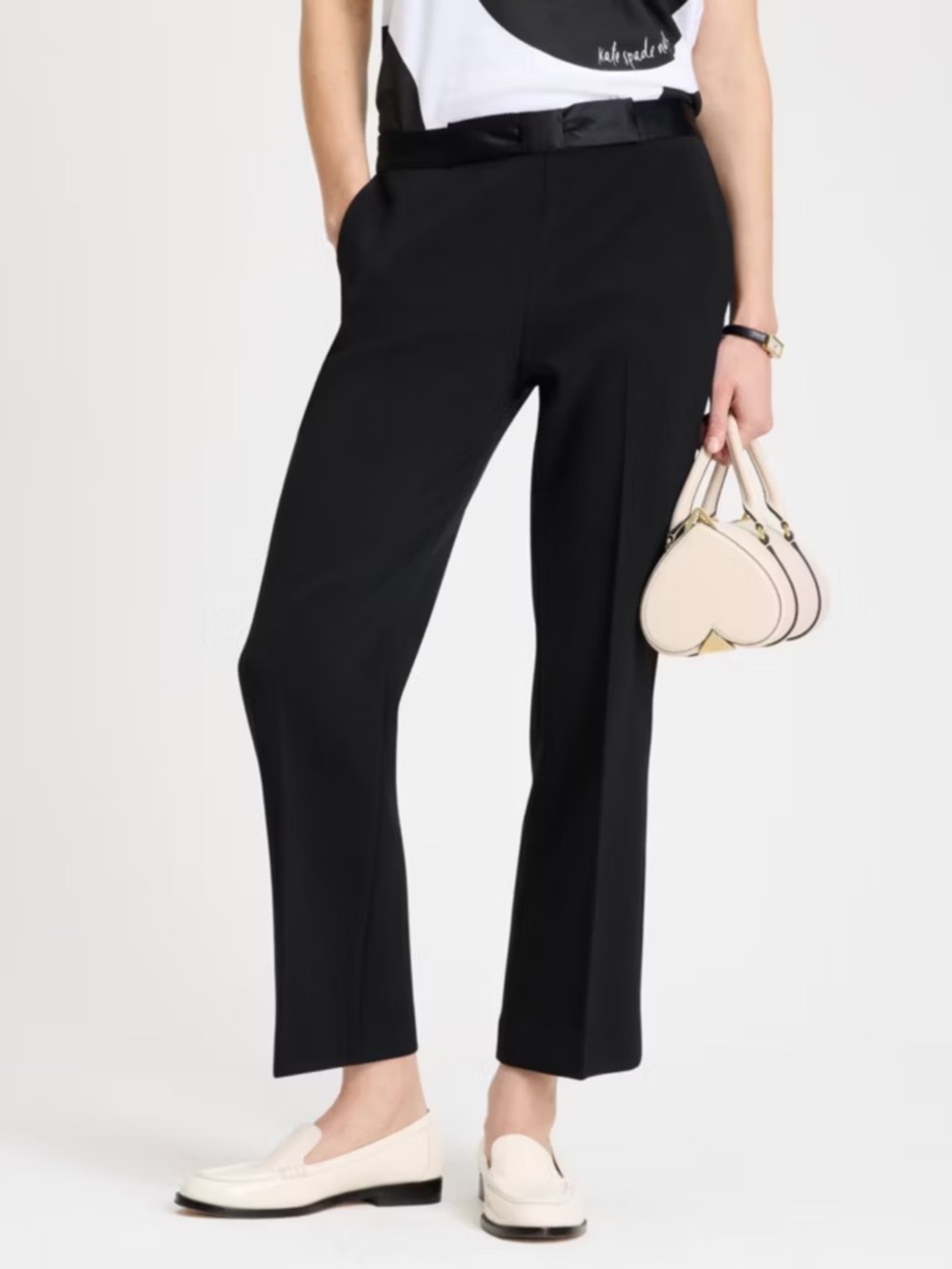 kate spade Black Straight-Leg Dress Pants
